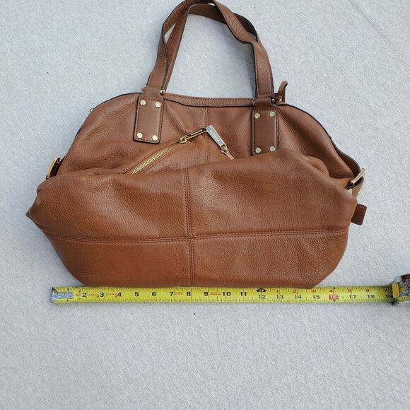 Michael Kors Large Pebbled Leather Satchel Purse Shoulder Bag - Picture 5 of 13